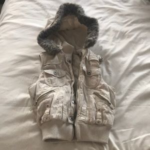 Super cute off white vest